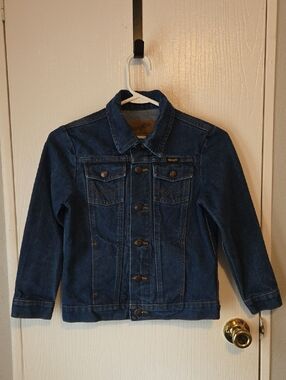 Wrangler Dark Blue Kids Denim Jacket - Button Front